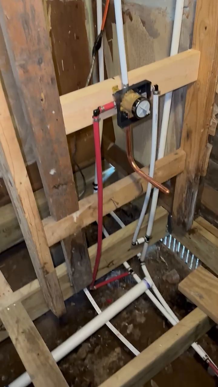Shower valve rough in